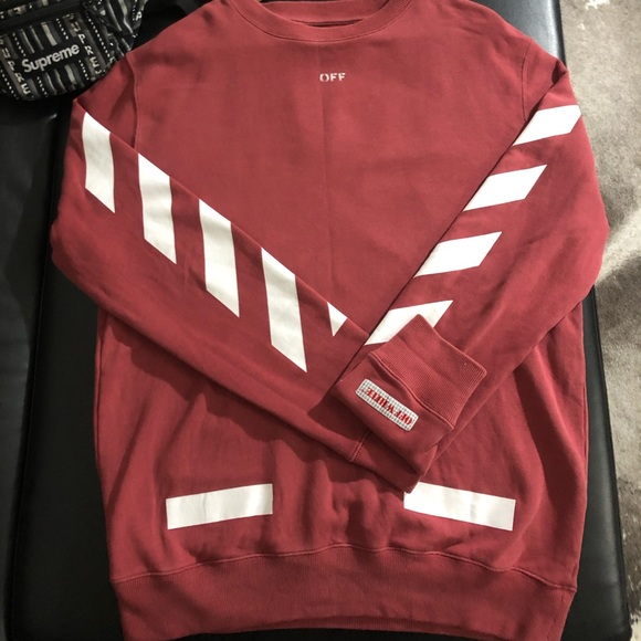 off white sweater seeing things